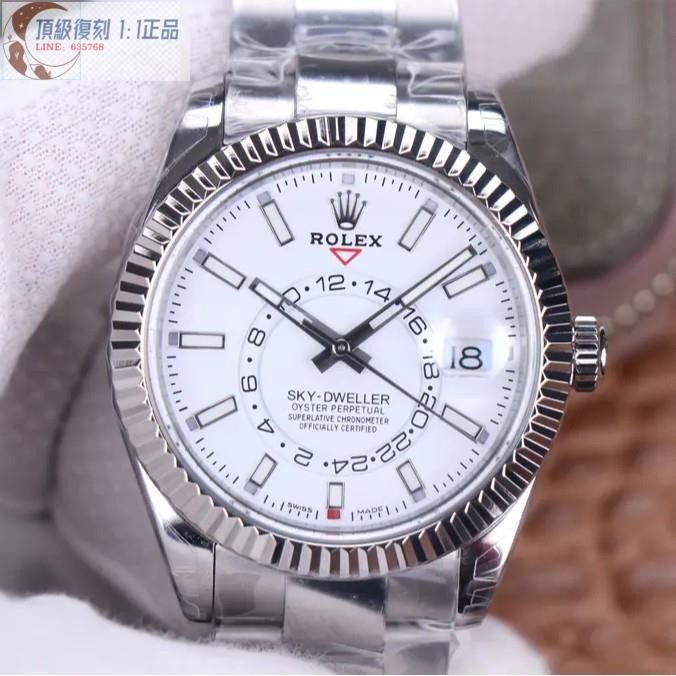 高端 N廠勞力士腕錶Rolex手錶天行者SKY-DWELLER系列42MM，搭載9001機芯，男士腕錶機械腕錶防水手錶