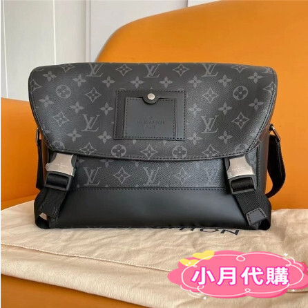 歐洲代購 LV 路易威登 VOYAGER 郵差包 斜挎包M40511 經典老花 小號 男款 單肩包 黑色 實拍/免運