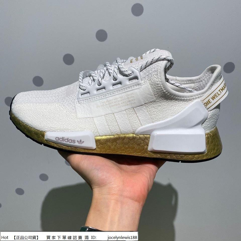 【Hot】 Adidas NMD R1 V2 白金 日文 針織 Boost 慢跑鞋 運動鞋 FW5450