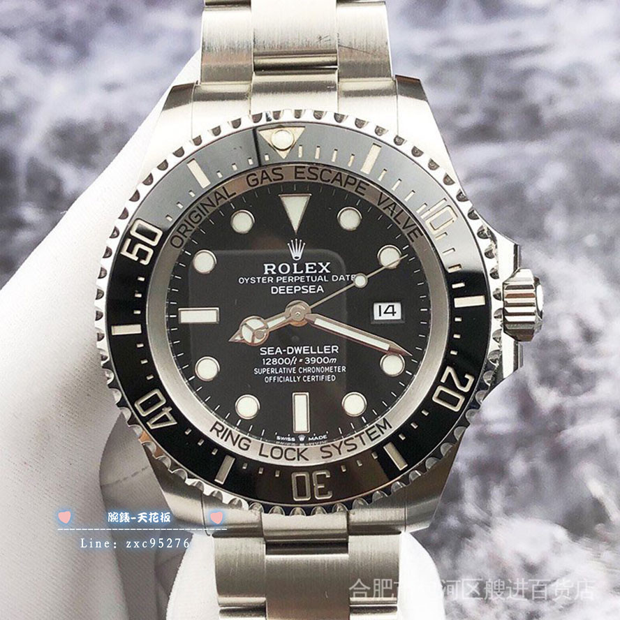 Rolex 勞力士海使型系列126660黑鬼王潛水腕錶3900米男表自動機械 潮流 時尚 休閒 商務 經典 手腕錶