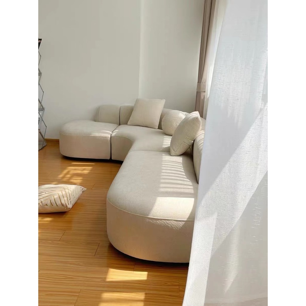 High Quality L型沙發 北歐圓弧形轉角多人位現代簡約客廳意式奶油風設計師現代組合沙發