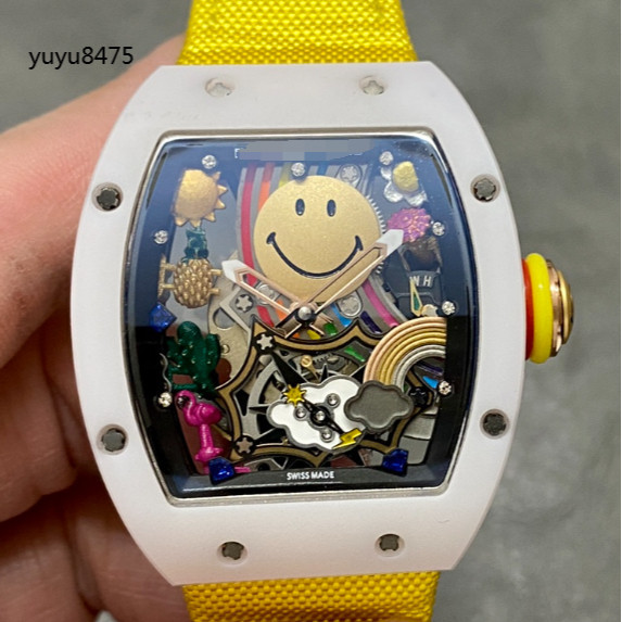 RM88笑臉系列全自動機械 實拍腕錶男士手錶男士腕錶自動上鏈機械手動上鏈休閒運動正式手錶防水
