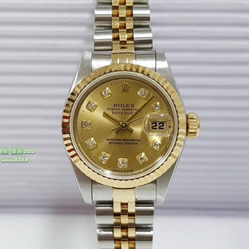 Rolex 勞力士 蠔式半金 69173 新包台鑽 盒證配件齊全 錶徑 26mm 自動機械