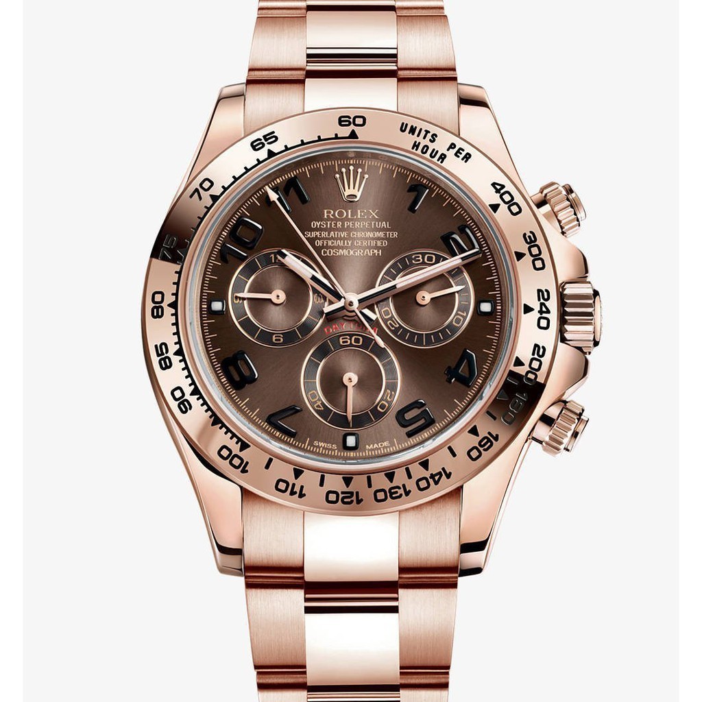 Rolex 勞力士 Daytona 116505 迪通拿(2018保單) 玫瑰金 巧克力面 40MM