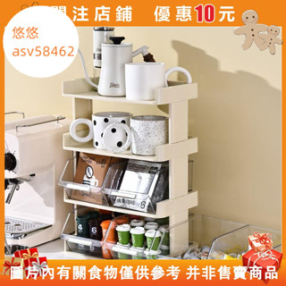 【悠悠】茶包咖啡零食置物架臺面雜物多層辦公室收納桌上桌面收納 茶包收納盒 廚房收納 收納盒#asv58462