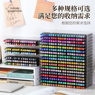 桃園出貨 馬克筆架 收納 亞克力 文具 彩鉛筆 收納盒  馬剋筆收納架亞剋力加厚桌麵彩筆文具店展示架美術畵筆多層收納盒