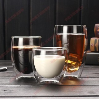 新竹免運☼雙層耐熱玻璃杯 啤酒杯 咖啡杯 玻璃杯 水杯 隔熱杯 杯子 玻璃水杯 茶杯