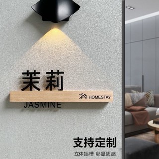 臺灣出貨 包廂門牌定做創意網紅爆款門牌號定製感應燈髮光入戶門牌號年輕人 門牌製作 數字門牌 立體門牌號碼牌標示牌 指示牌