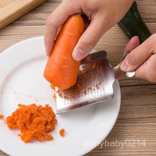【精選好物】輔食研磨器 寶寶輔食研磨器 不銹鋼 多功能磨泥器 蘋果土豆磨泥 傢用手動磨研工具 C0CU