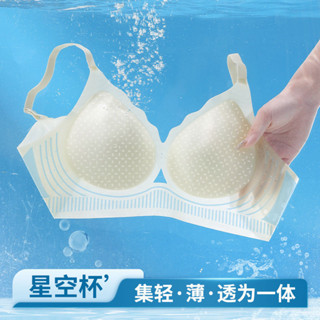 【限時免運】超薄涼感內衣女無鋼圈小胸聚攏防下垂夏季薄款冰絲美背無痕文胸罩 冰絲內衣 無痕內衣 涼感內衣 透氣內衣 薄內衣