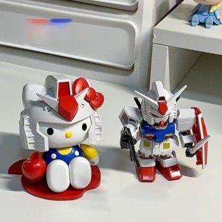 【新品下殺】HELLO KITTyY 凱帝貓 鋼彈 可愛💖拚裝模型 q版擺件 生日禮物 交換禮物🎁🎁