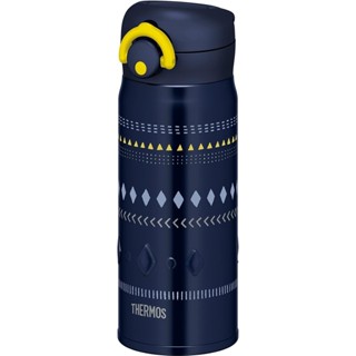 Thermos JNR-401 NV-Y真空絕緣杯，13.5 FL OZ（400毫升），海軍黃色直接來自日本