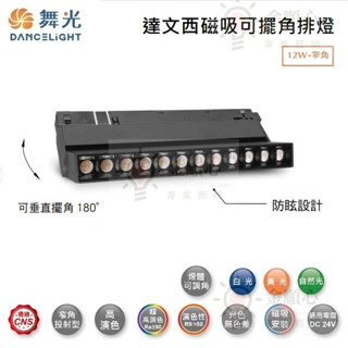 金順心照明 板橋好商量 舞光 LED 12W 24W 達文西投射排燈 可擺角排燈 軌道燈 窄角 磁吸軌道燈 磁吸