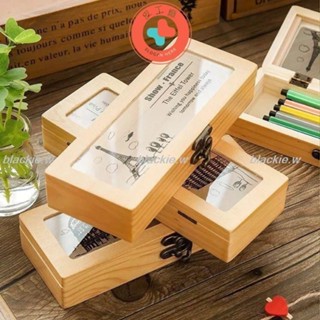 🔥熱賣🔥木質文具盒 鉛筆盒 創意zakka雜貨 復古實木鐵塔文具盒 木質筆盒木製鋼筆鉛筆收納盒 復古文具盒 收納盒
