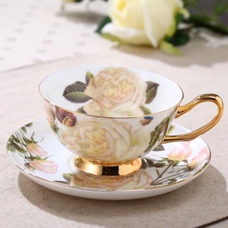 歐式茶具套裝 咖啡套裝 茶杯 咖啡杯 英式 下午茶茶具 咖啡杯套裝 骨瓷咖啡杯套裝包郵特價歐式古典田園復古簡約家用花茶杯