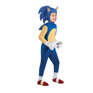 免運 萬聖節兒童服裝刺蝟索尼克卡通音速小子cosplay遊戲角色扮演衣服