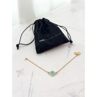 {missSharon}MARC JACOBS Logo圓牌細鍊手鍊(Tiffany藍)含品牌袋