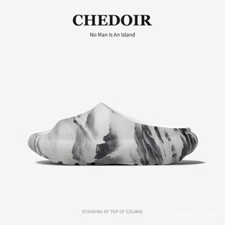 sjq臺灣熱銷👉CHEDOIR 國潮水墨風夏季男士外穿拖鞋厚底緩震防滑籃球運動涼拖鞋 男止滑拖鞋 運動涼拖鞋 男拖鞋防滑