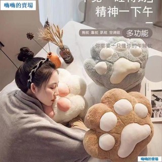 嗨！二合一抱枕被子 貓爪抱枕被子 插手兩用辦公室午睡神器 暖手枕頭 汽車毯子二合一靠墊se2