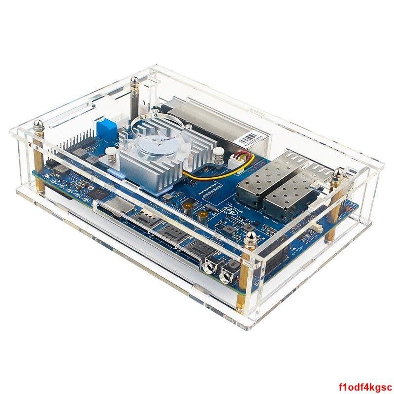 #熱銷X#Banana Pi R4亞克力外殼BPI-R4開發板開源路由器保護殼可裝散熱器