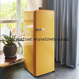金松BC-225R復古冰箱大容量全冷藏冷凍大單門粉紅黃白綠色家用235（廠商直發,諮詢運）