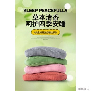 枕頭 頸椎枕 護頸枕 家用枕頭 休息枕頭 睡覺枕頭 蕎麥殻枕頭 枕芯 棉枕套 護頸椎枕頭 單人枕頭 蕎麥皮助眠枕頭