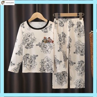 汪汪隊長袖睡衣【A類品質】6-10歲男寶寶家居服 空調服 汪汪隊長袖薄款兒童睡衣長褲夏季套頭中大童可愛居家服男女孩套裝