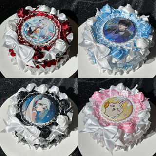桃園出貨✨ins蕾絲小蛋糕禮物吧唧託可愛diy谷美痛包遊戲動漫二次元生日擺件
