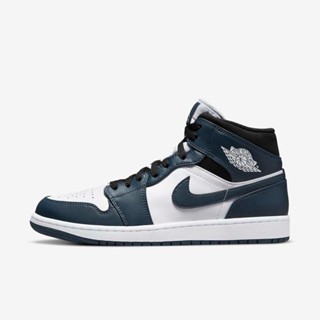 -(D4c)-AIR JORDAN 1 MID "DARK TEAL" 藏青色 -554724 411