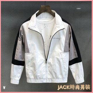 JACK-外套 男裝夾剋 大尺碼男裝 韓版外套 休閒外套 外套男 潮牌機能風運動感新款春秋外套男士潮流新款休閒立領夾剋男