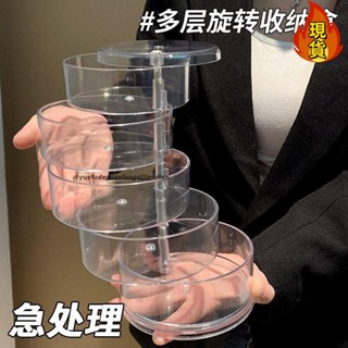 🎇臺灣新店福利價統編🎇「髮飾收納架」 旋轉 收納盒 首飾 收納盒 防塵兒童髮飾桌麵旋轉 多功能 架子 置物架