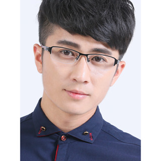 OUSSIMA歐斯邁鈦合金眼鏡框男眼鏡眼鏡架成品半框眼鏡架TR90超輕