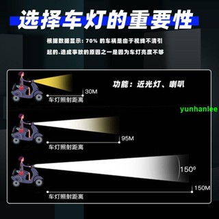 💕最佳化#905#店長推薦#代駕折疊電動車超亮LED射燈48V代駕電動自行車喇叭車燈防水前大燈