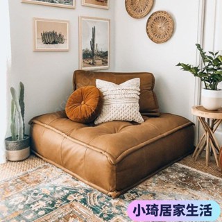 【熱銷】意式豆腐塊懶人沙發榻榻米單人雙人三人組閤沙發客廳臥室方塊沙發XQJX