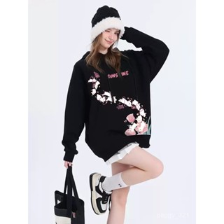 臺灣出貨 女生衣服 帽T連帽衛衣美式 大學T男女生同款韓版大呎碼 oversize 刷毛 長袖上衣M1277A