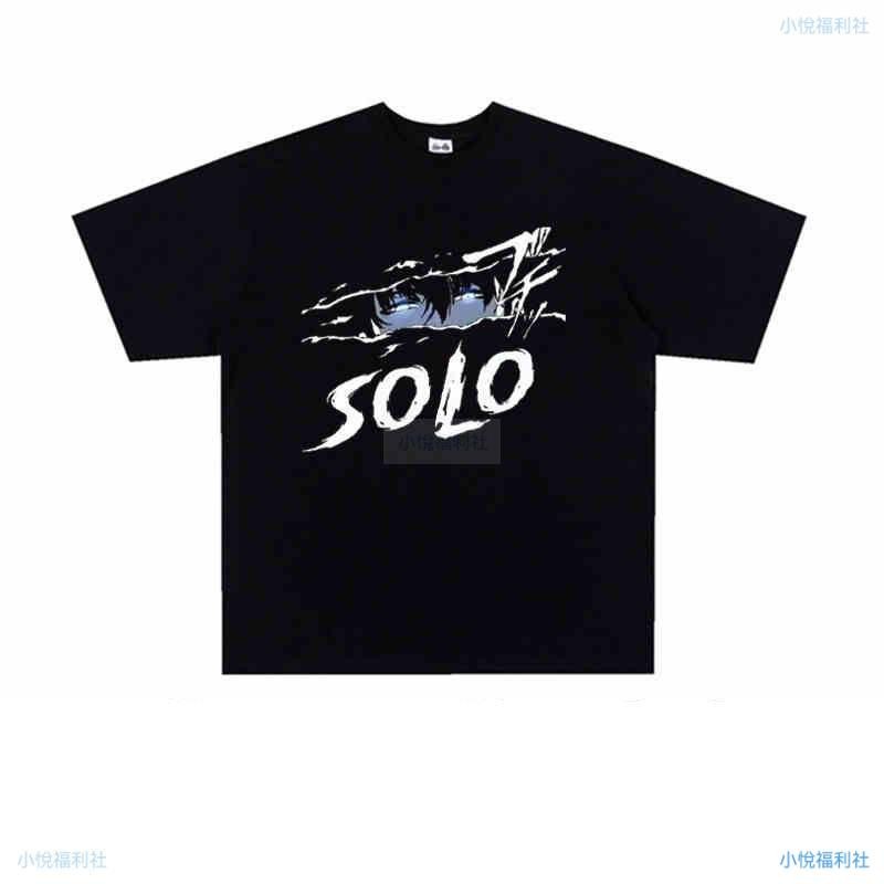 solo leveling我獨自升級程肖宇眼神休閒純棉印花短袖T恤日系 cos短袖 夏季舒適短袖 休閒夏季短袖Nu2