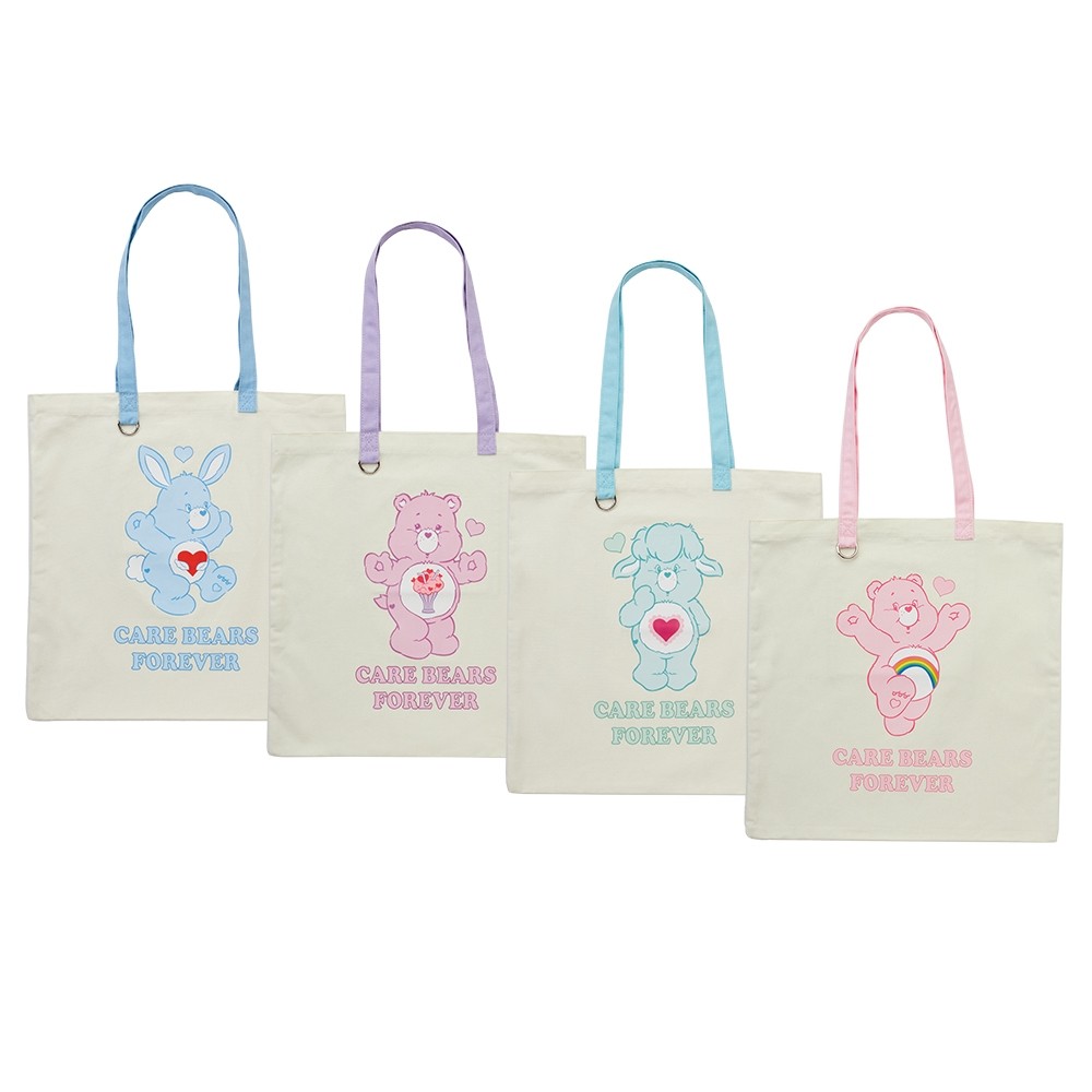 【Grace Gift】【Care Bears-樂觀小熊/分享小熊/迅捷小兔/溫柔小羊印花日常帆布包】4色 帆布包