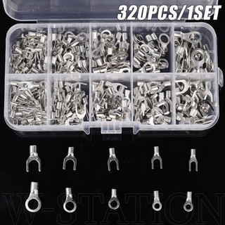 320Pcs Copper Ring Fork Terminals Kit - Furniture Hardware F