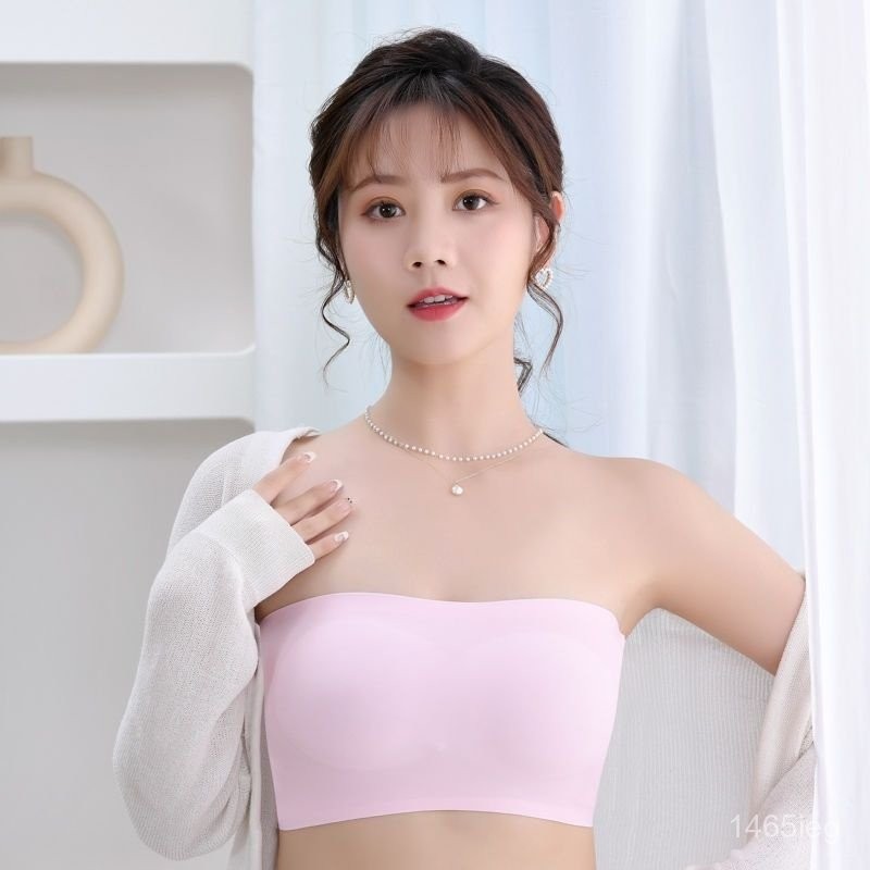 優品質 內衣 涼感內衣 無肩帶聚攏防滑內衣女薄款夏季抹胸式裹胸防走光美背文胸網紅爆款 胸罩