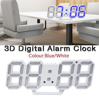 3D Digital Alarm Clock LED Number Time Clock Desk top Clock