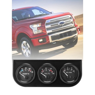 Oil Temp Water Temp Volt meter Triple Dashboard Oil Pressure