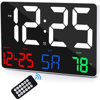 Digital Wall Clock 11.5" LED Digital Alarm Clock Large Displ