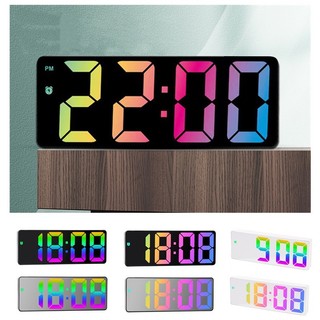 LED Digital Clock Bedside Alarm Clock Large Number Display C