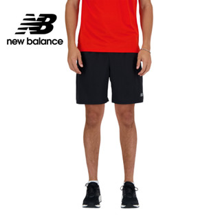 【New Balance】NB 7吋吸濕排汗慢跑短褲 男性 黑色 MS41232BK