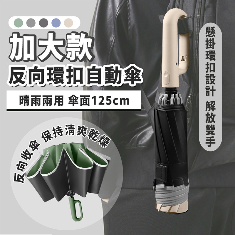 環扣傘- 環扣雨傘 反向環扣傘 傘 反向傘 自動傘 折疊傘 晴雨傘 摺疊傘 雨傘環扣 環扣傘 勾勾傘 反向自動傘 樂邦
