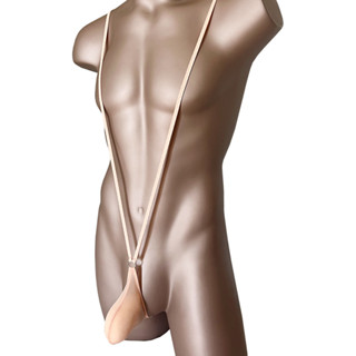 男丁字褲 under moon 連體 U凸 高彈 冰絲 吊帶（5色）背帶 t褲 男性感內褲 後空內褲