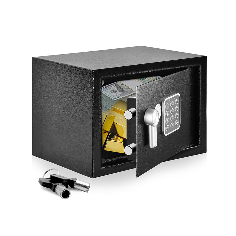【暢銷-推薦】20尺寸 外貿 家用 小型 電子 密碼 保險箱 酒店 手柄 保險櫃 入墻固20*31*20cm 4.5kg