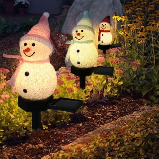 Christmas Solar LED Lights Snowman Garden Decoration Waterpr