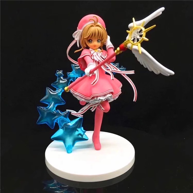 庫洛魔法使  櫻 木之本櫻 粉色 武裝 庫洛魔法 19cm｜生日送禮 動漫收藏【低價出清】琦琦選物