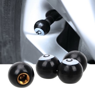Wheel dust caps 4Pcs/Set Tire Air Valve Cap Eight ball caps
